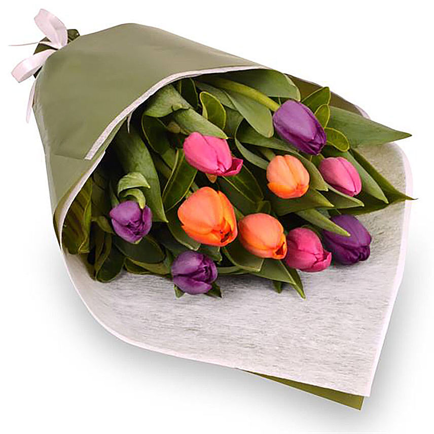 Glossy Tulips Bouquet: Gift Delivery in Australia