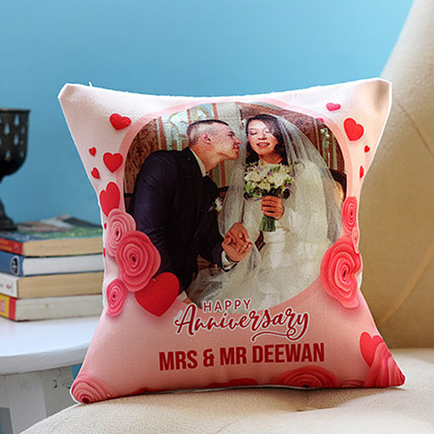 Personalised Anniversary Cushion: Personalised Gifts for Husband
