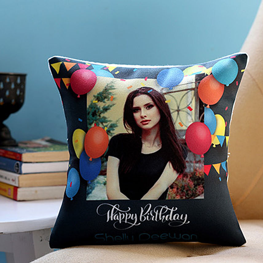Personalised Birthday Balloons Cushion: Personalised Birthday Gifts