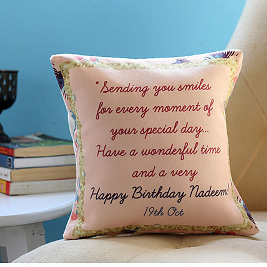Personalised Birthday Message Cushion: Personalised B'day Gift Ideas