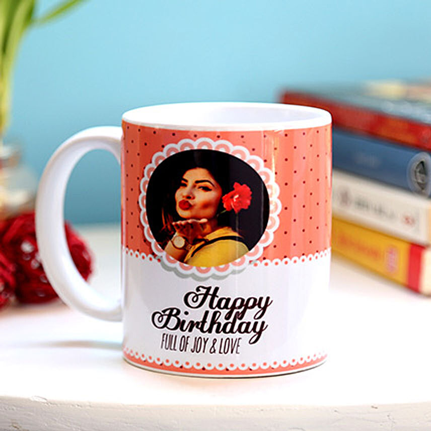 Personalised Joy and Love Birthday Mug: 