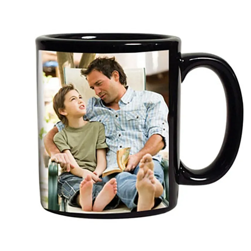 Personalized Black Coffee Mug: Fathers Day Gift Ideas