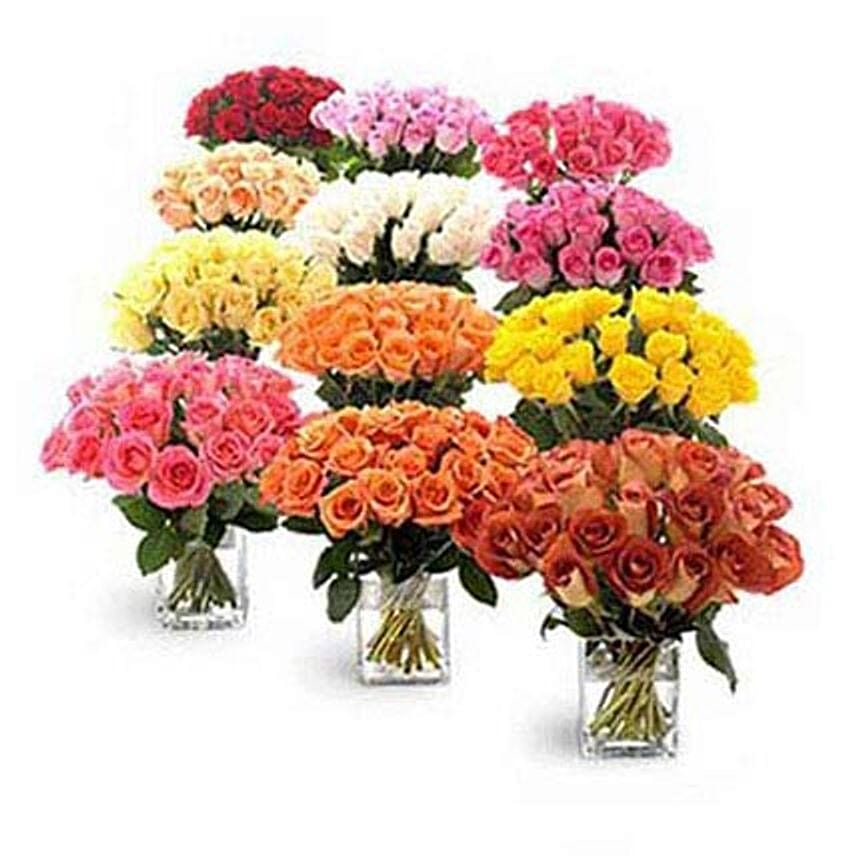 Twelve Bouquets of Roses: Flower Arrangements For Birthday