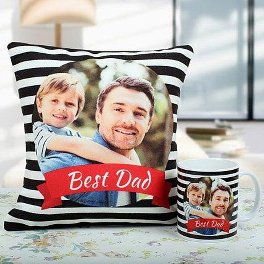 Best Dad Cushion And Mug Combo: Personalised Photo Cushions