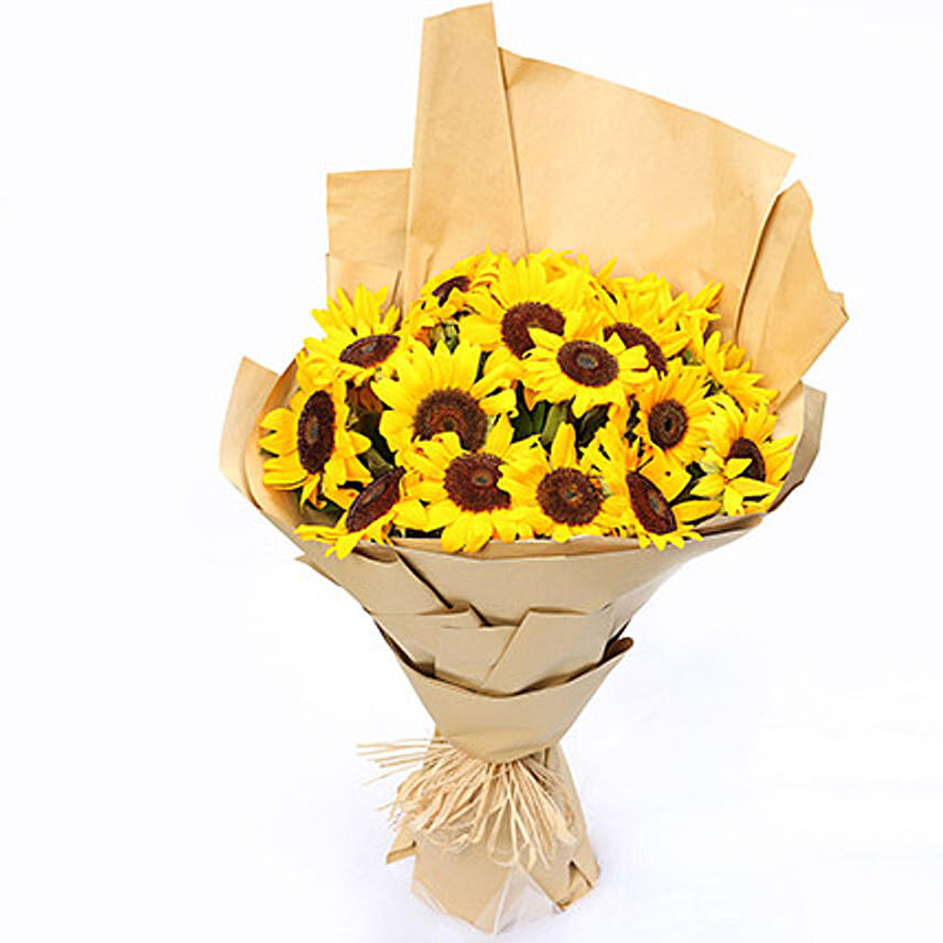 Sunny Hill 20 Sunflowers Bouquet: Miss You Flowers