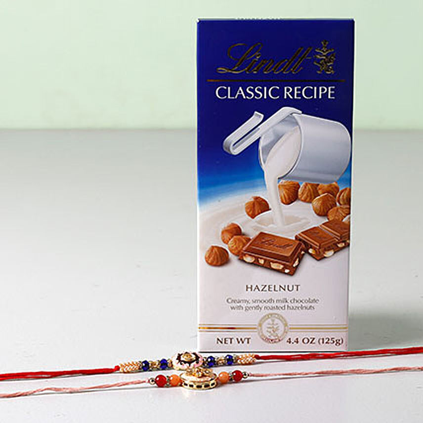 Lindt Classic With Set of 2 Rakhis: 