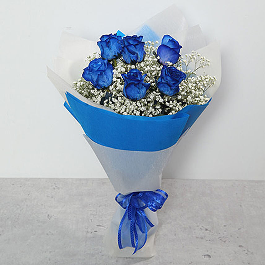 Bouquet Of Blue Roses: Sengkang Florist