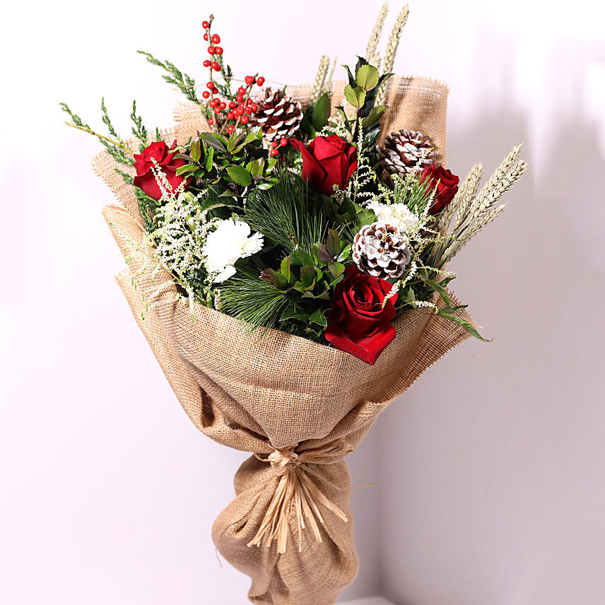 Elegant Jute Wrapped Flowers: Christmas Gift Ideas for Father