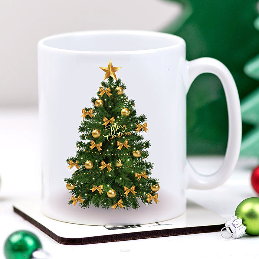 Christmas Tree Printed Mug: Christmas Mugs