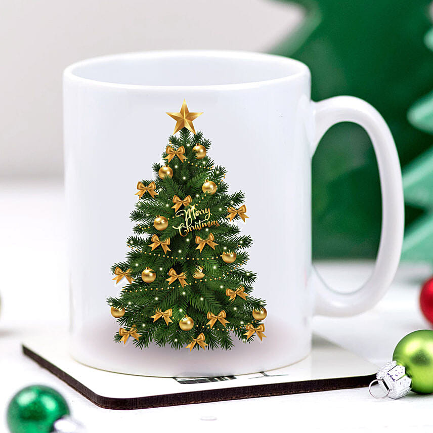 Christmas Tree Printed Mug: Xmas Gift Ideas For Friends