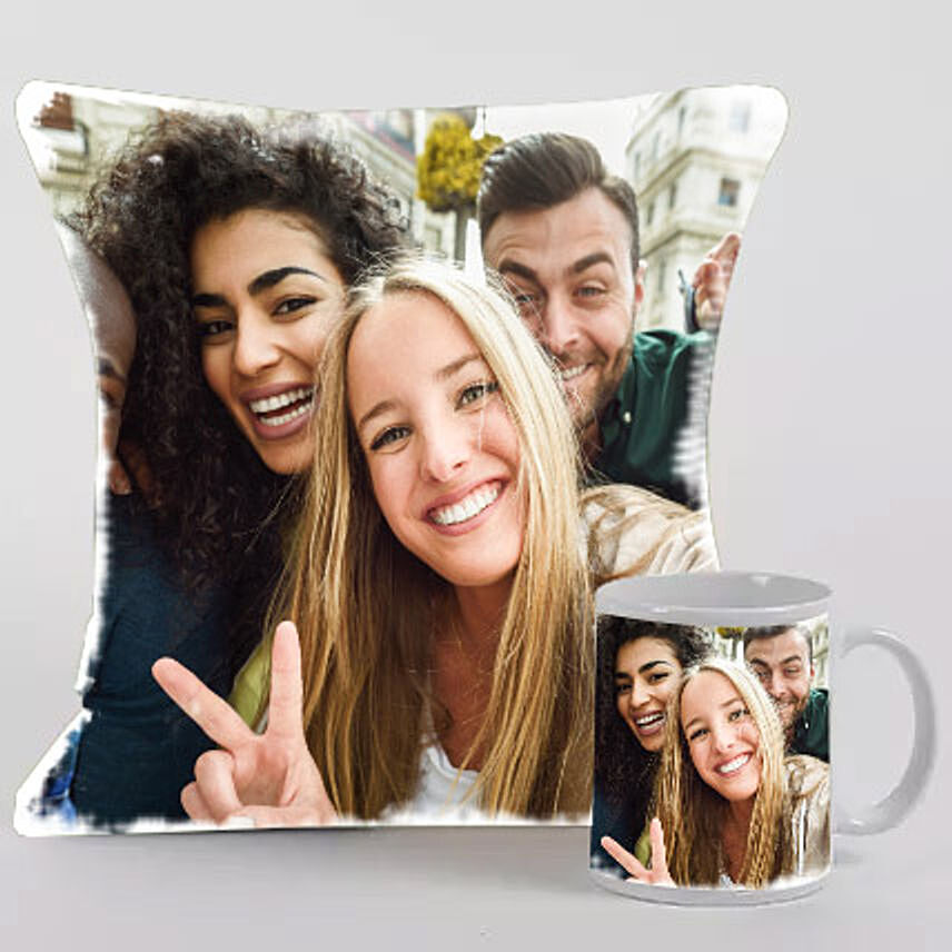 Personalised Mug and Cushion For Friend: Personalised Combo Gifts