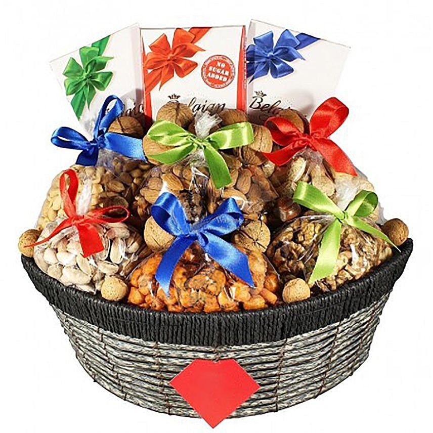 Healthy Nuts & Sweets Basket: Halal Gift Basket 	