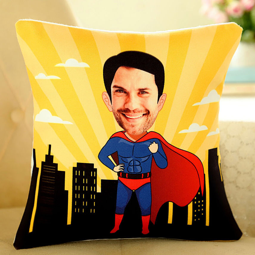 Super Hero Personalised Cushion: 