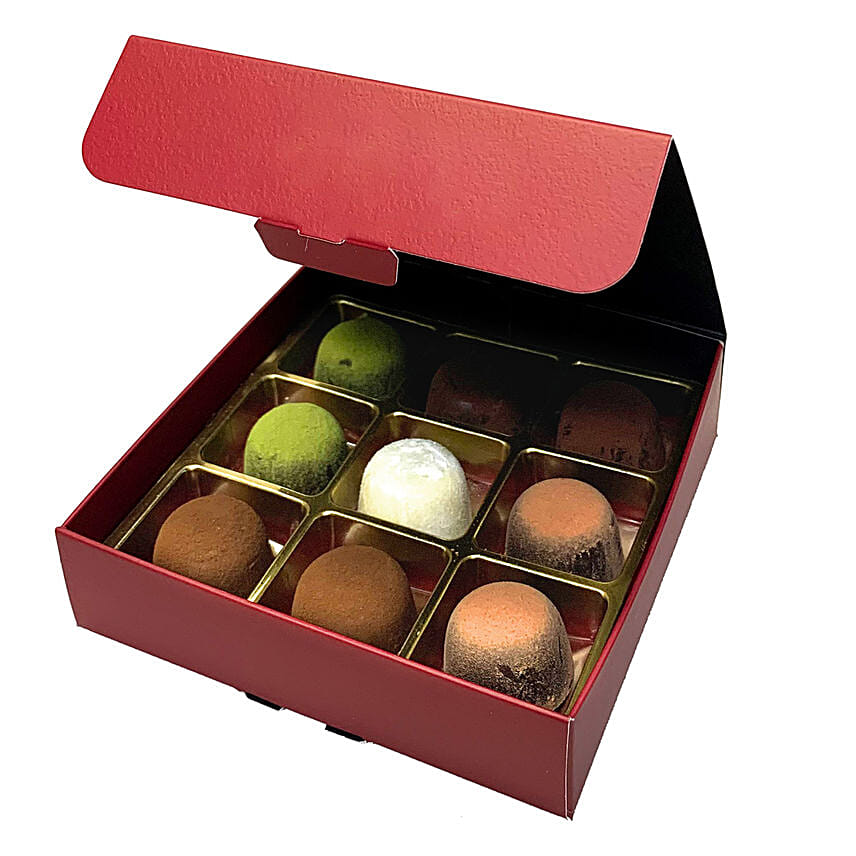 No Sugar Chocolate Truffle Box- 9 Pcs: Chocolate Gifts 