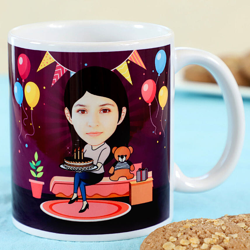 Personalised Birthday Caricature Mug: 