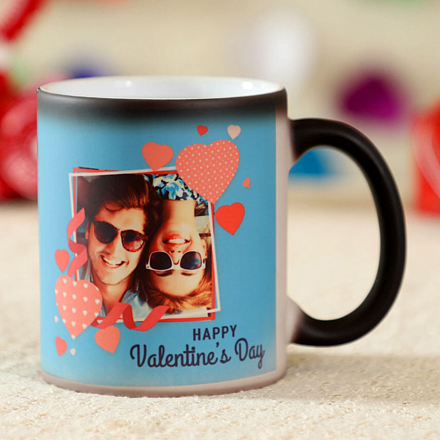 Happy Valentines Day Personalised Magic Mug: Personalised Anniversary Gift Ideas