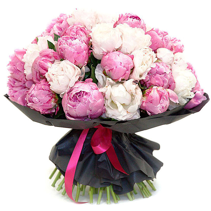 Mix Coloured Peonies Bouquet: I Miss U Flowers