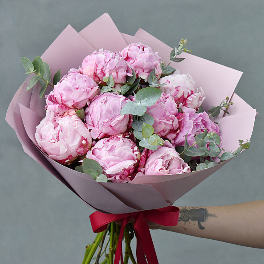 Precious Peonies Bouquet: Engagement Flowers in Singapore