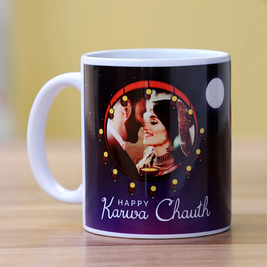 Romantic Karwa Chauth Personalised Mug: Karwa Chauth Gifts