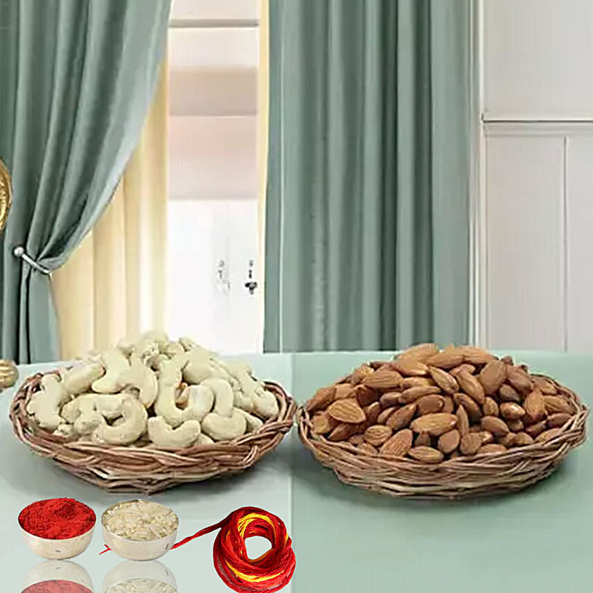 Beautiful Wishes With Moli & Roli Chawal For Bhaidooj: Dry Fruits 