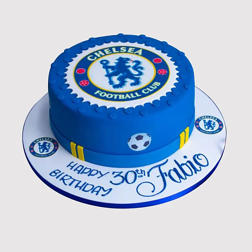 Chelsea Fan Cake: Football Theme Cake For Birthday