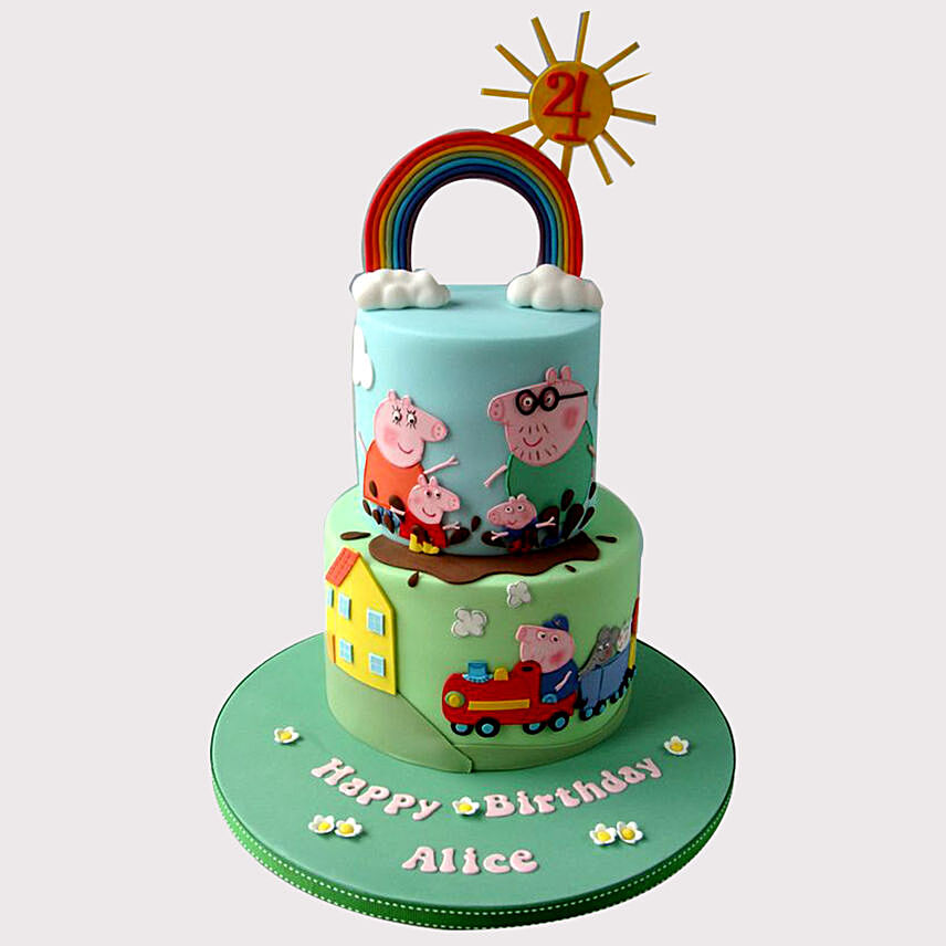 Colourful Peppa Pig Cake: Gift Shop