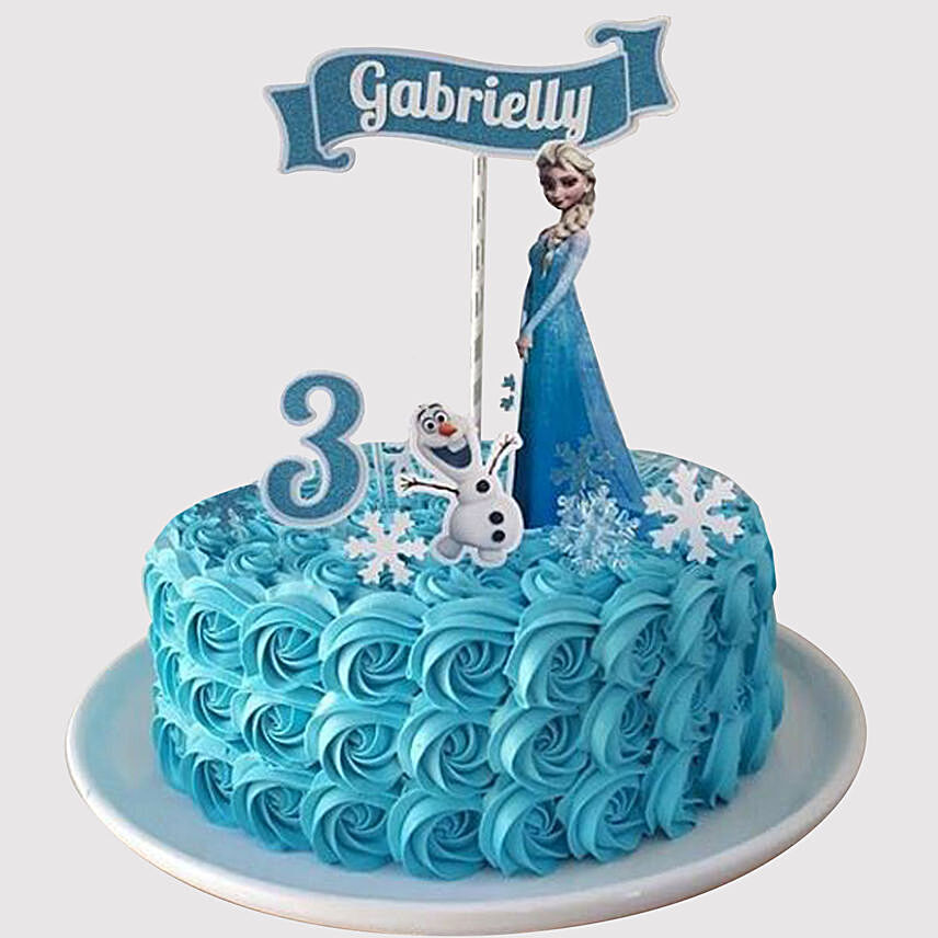 Elsa and Olaf Theme Cake: Disney Cinderella Cakes