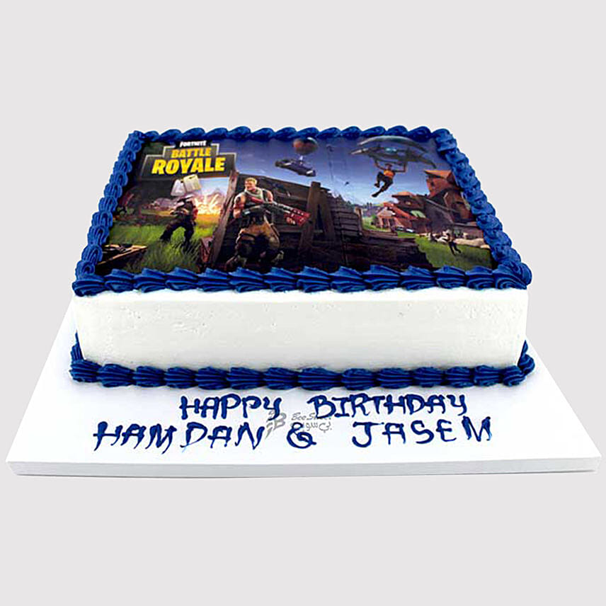 Fortnite Battle Photo Cake: Birthday Fortnite Cakes
