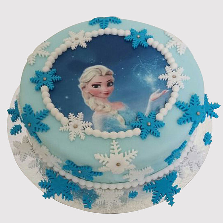 Frozen Snowflakes Cake: Cartoon Cakes