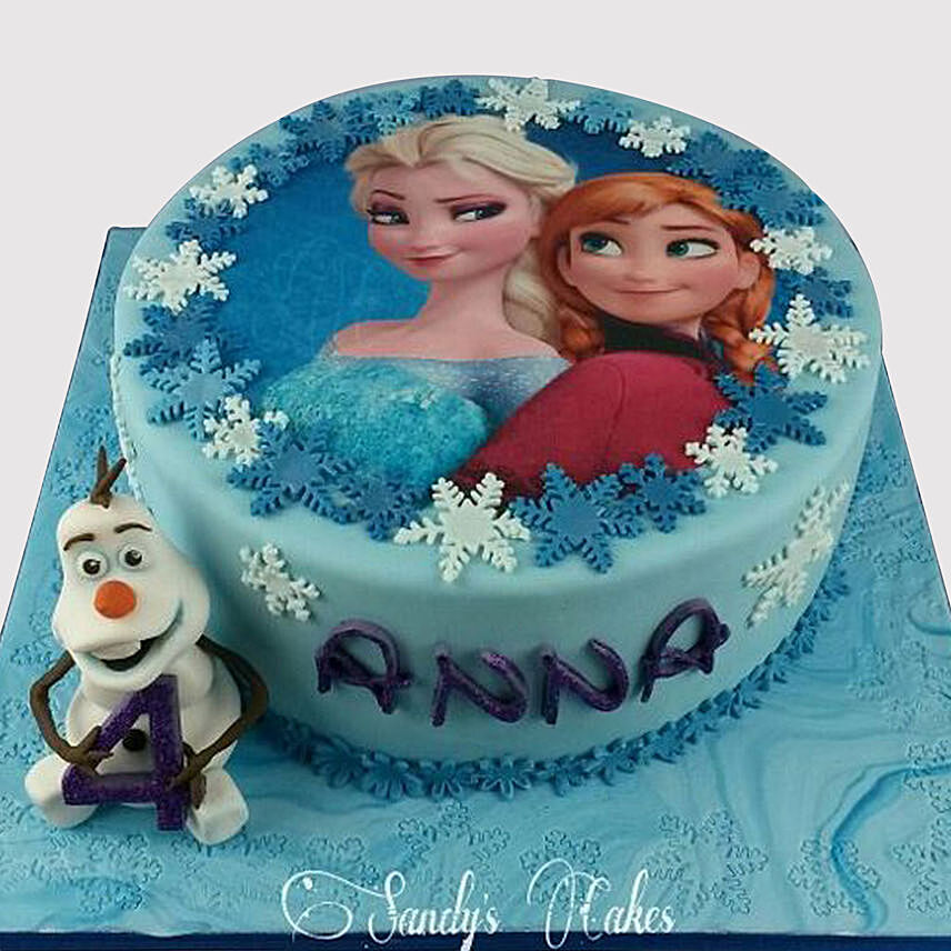 Frozen Theme Fondant Cake: Frozen Theme Birthday Cakes