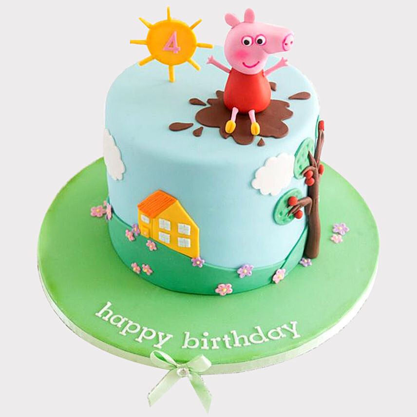 Happy Peppa Pig Cake: Cartoon Cakes