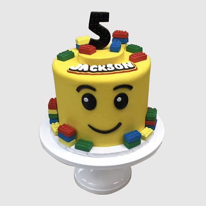 Lego Themed Birthday Cake: Milestone Number Cakes