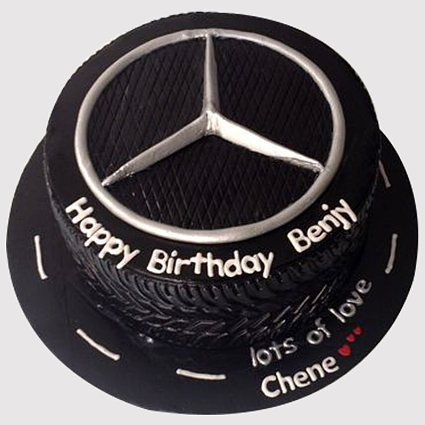 MercedesBenz Logo Cake: Car Theme Cake