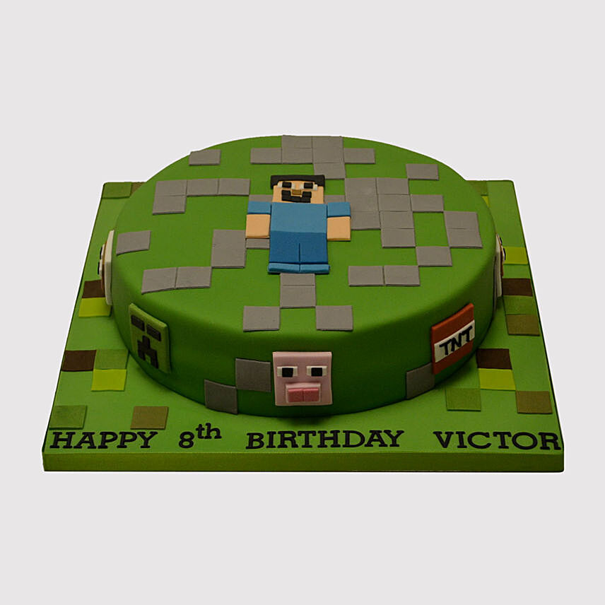 Minecraft Steve Fondant Cake: Minecraft Cakes Singapore