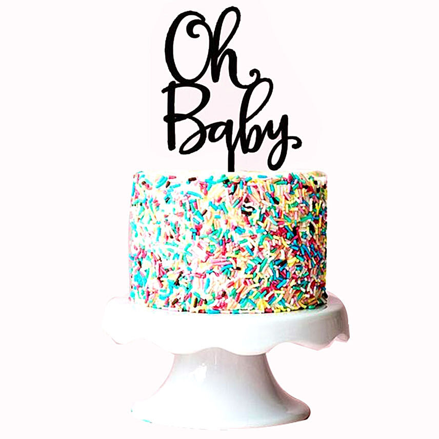 Oh Baby Sprinkles Cake: Baby Shower Gifts