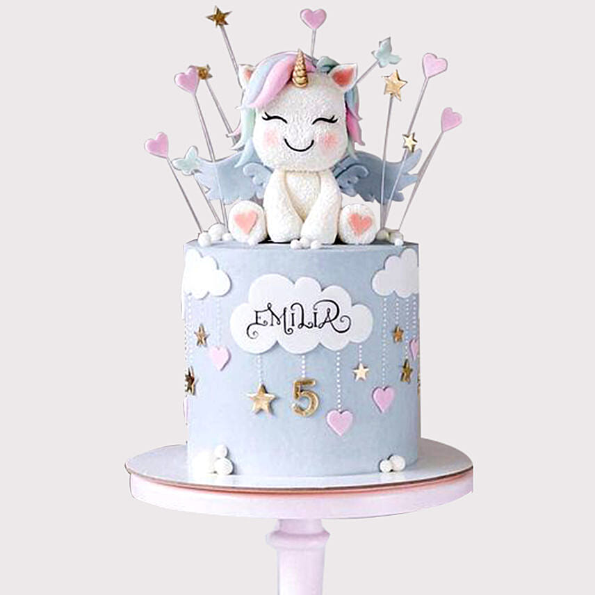 Pretty Unicorn Designer Cake: Cute Baby Shower Cakes 