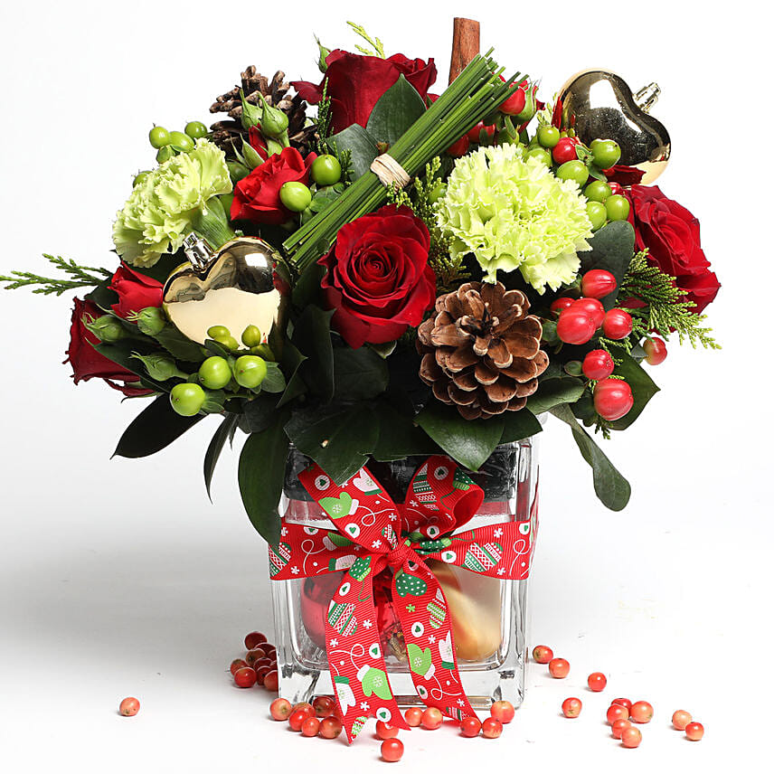 Jingle Bells Floral Arrangement: Christmas Flower Arrangements