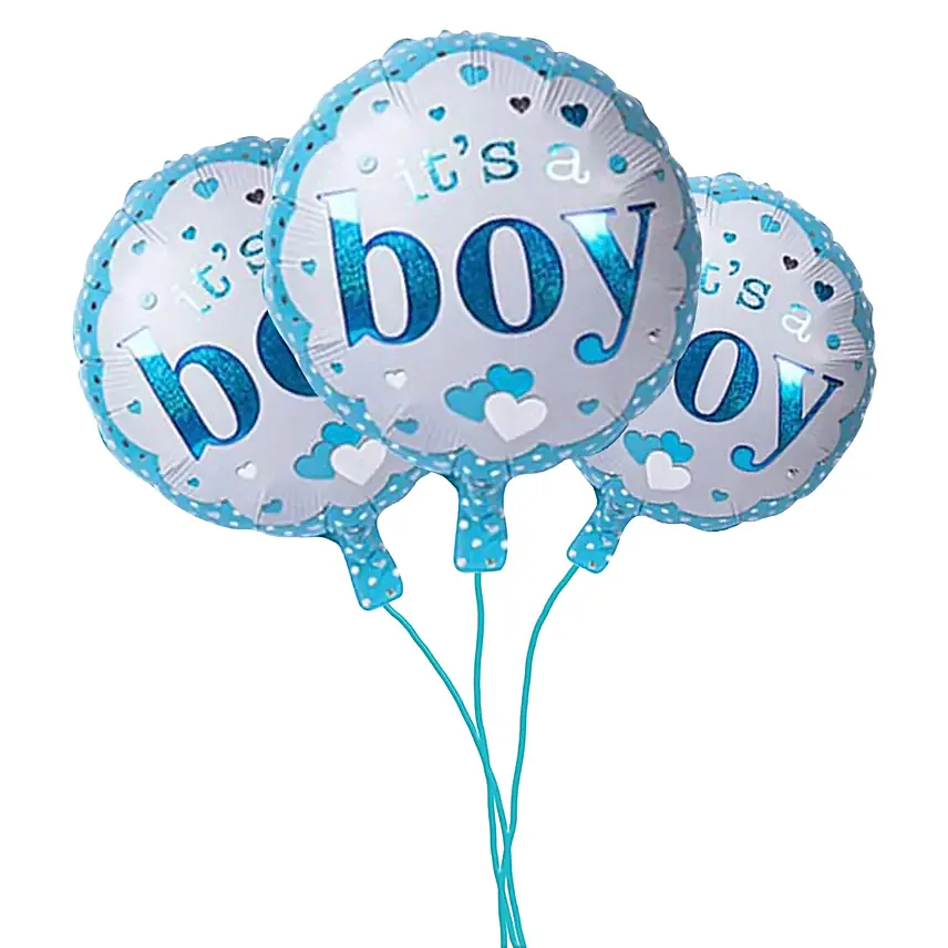 Bouquet of 3 It's Boy Balloon: Balloon Bouquets