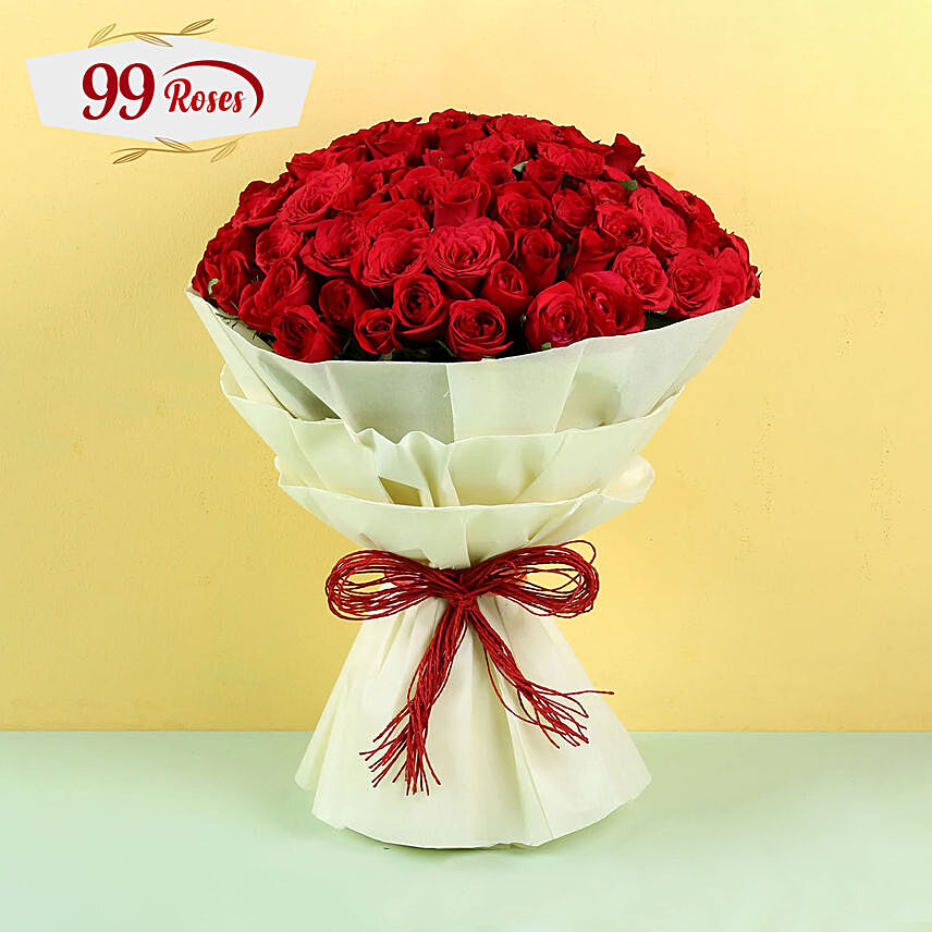 Grand Romance 99 Red Roses: 99 Roses Bouquet