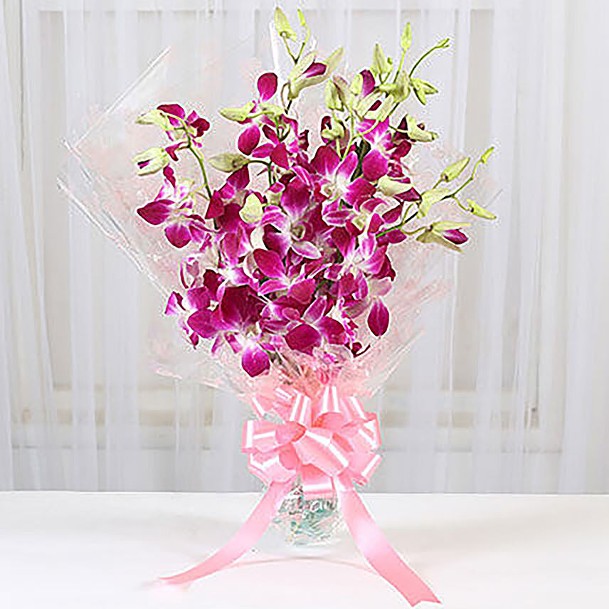 Six Royal Orchids Bunch: Orchid Bouquet