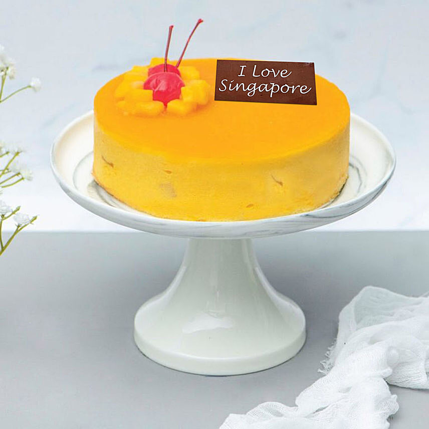 Tangy Mango Mousse Cake For National Day: National Day Cakes 
