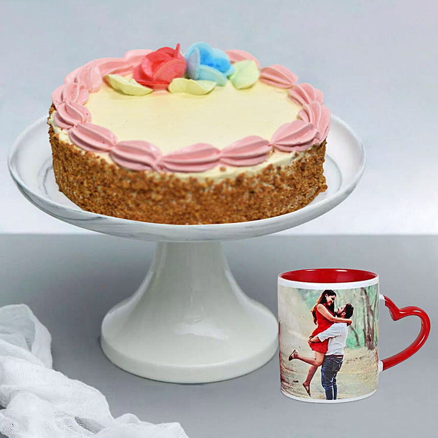Butter Sponge Cake With Personalised Ceramic Mug: Cheesecakes 
