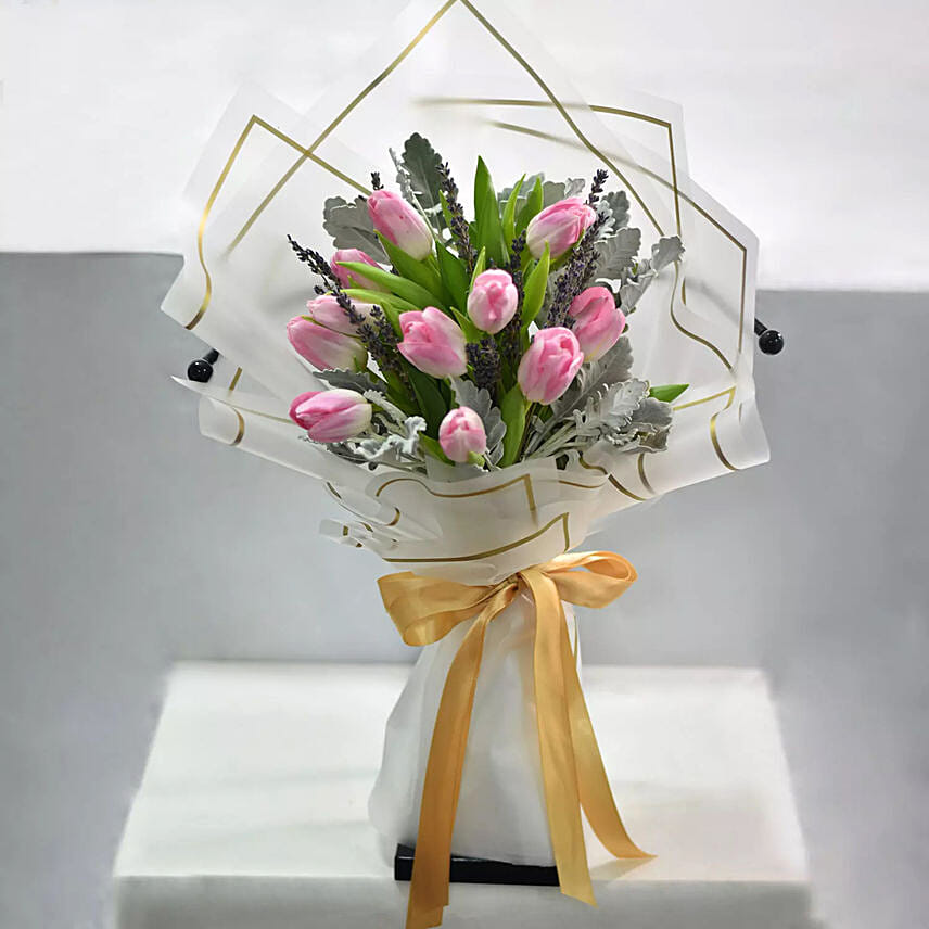 Pinkish Tulips Bouquet: Tulips Bouquet