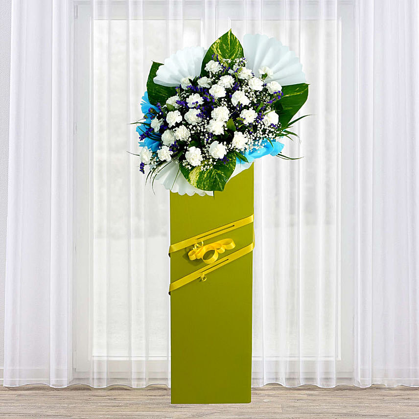 Blessed Soul Condolence Mixed Flowers: Flower Stand Delivery