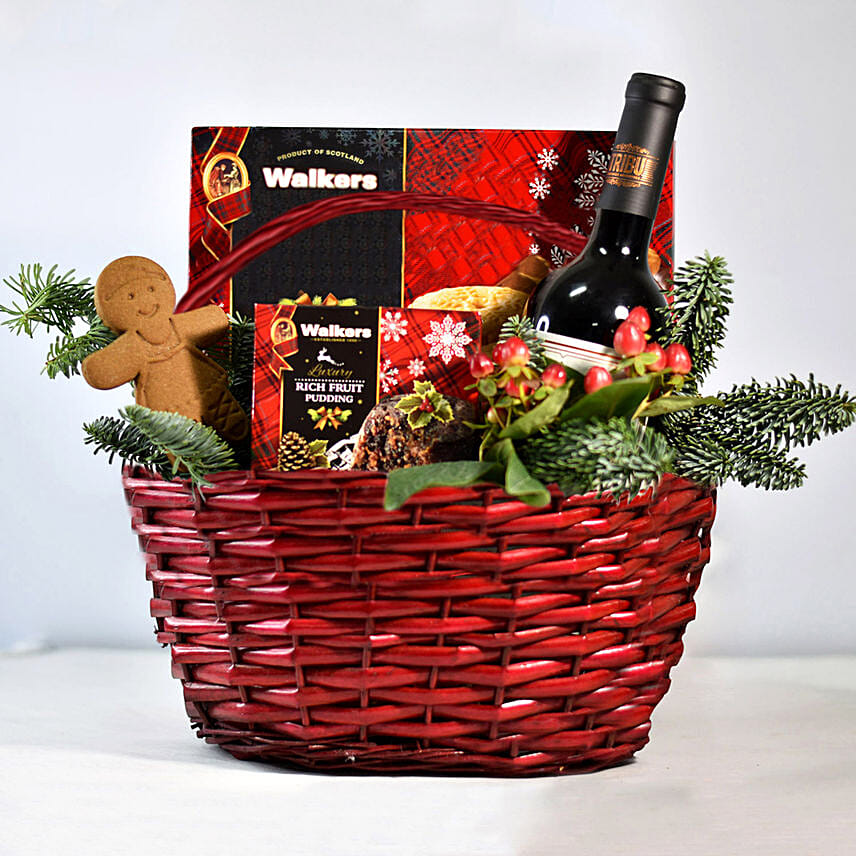 Gingerbread New Year Basket: Xmas Gift Hampers