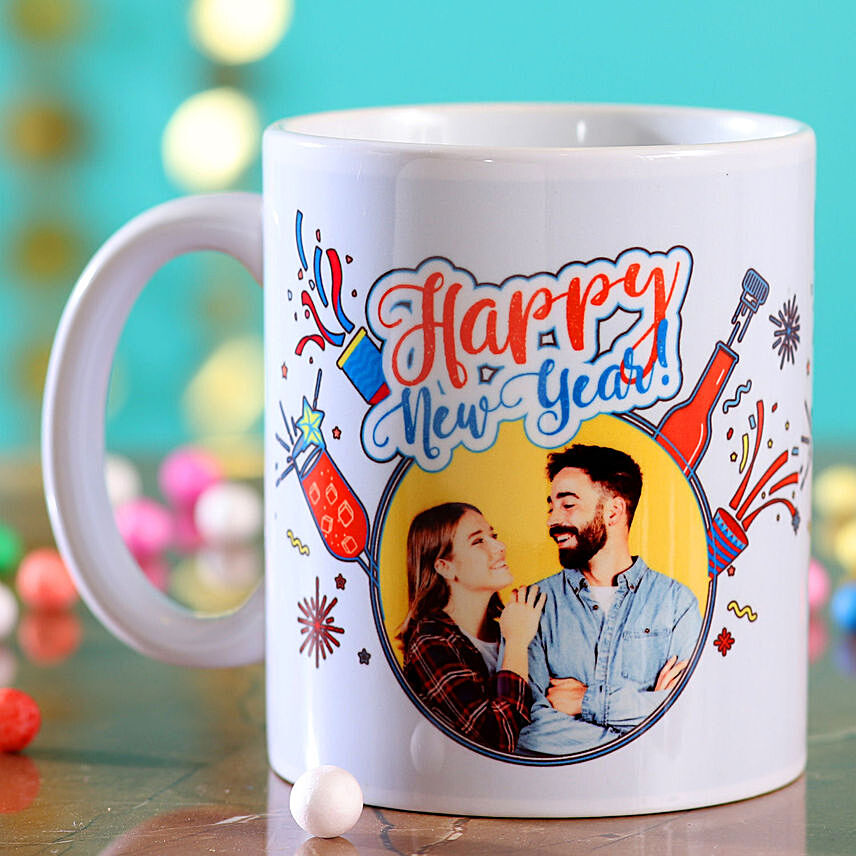 Personalised Happy New year Mug: New Year Gift Presents