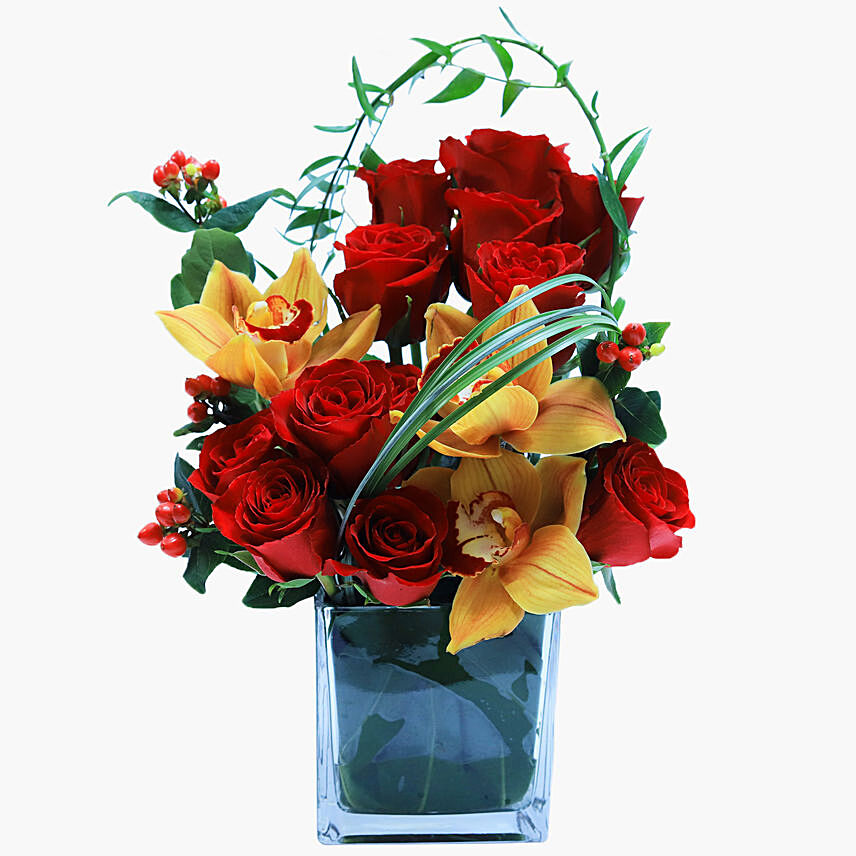 Charming Flowers Vase Arrangement For BAE: Chinese New Year Flowers