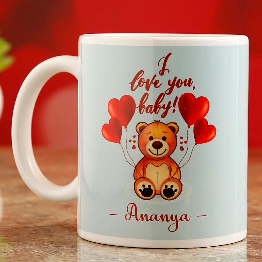 I Love You Baby Personalised Mug: 