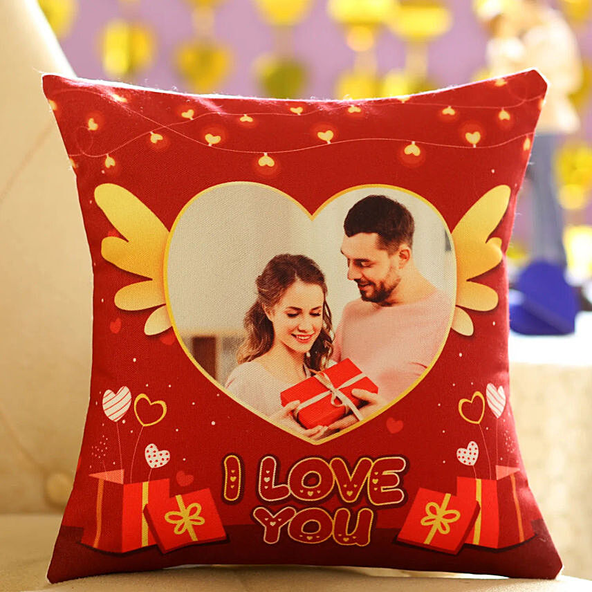 Romantic Personalised Cushion For Valentine: Personalised Photo Cushions