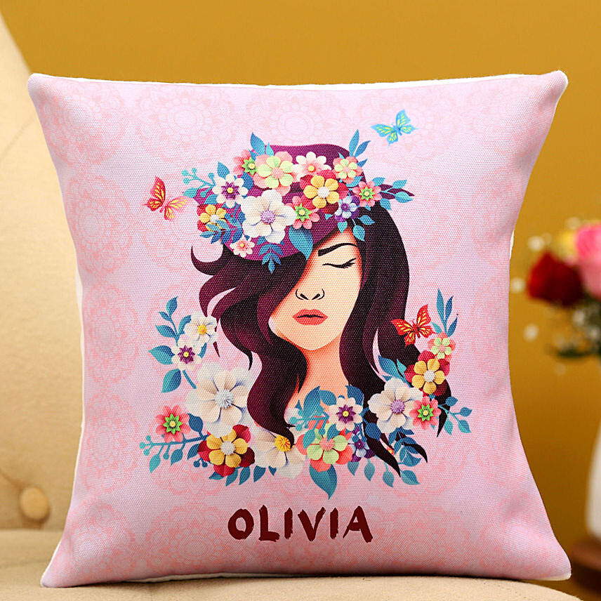 Beautiful You Personalised Name Cushion: Custom Women's Day Gifts